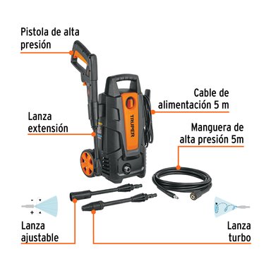 HIDROLAVADORA TRUPER 1500 PSI + CEPILLO GIRATORIO TOTAL - 2