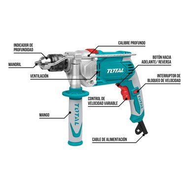 TALADRO TOTAL PERCUTOR TG111136 1010 WATTS INDUSTRIAL - 3