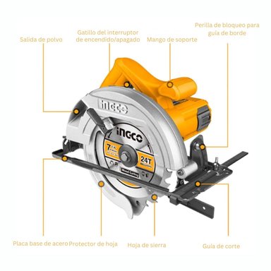 SIERRA INGCO CS18538 1400 WATTS CIRCULAR 7 1/4' - 2