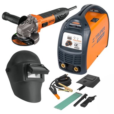 COMBO SOLDADORA TRUPER 13696-100735-13729 200A AMOLADORA 850W Y CARETA