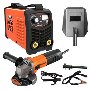 SOLDADORA INVERSORA 130 A REDBO + AMOLADORA 4 ½' 800W TRUPER