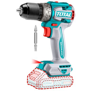 TALADRO ATORNILLADOR 60NM CHUCK METALICO 20V TOTAL