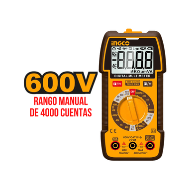 MULTIMETRO INGCO DM36002 DIGITAL 600V INDUSTRIAL - 2