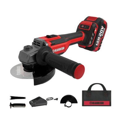 AMOLADORA ESMERIL ANGULAR RANKOR RLAG20001 20V 4.5' BRUSHLESS