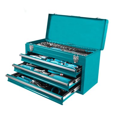 SET HERRAMIENTAS TOTAL THPTCS71321 TURQUESA SET HERRAMIENTAS MANUALES 132 PCS MALETÍN