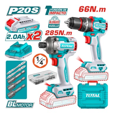 COMBO TALADRO PERCUTOR 66NM + ATORNILLADOR DE IMPACTO 285NM TOTAL - 6