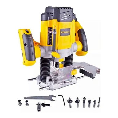 RUTEADORA 1/4' 1200W 55 MM + 6 FRESAS STANLEY