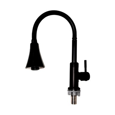 LLAVE CAÑO FLEXIBLE PARA MUEBLE COLOR NEGRO VALMAX