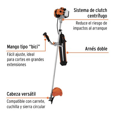 COMBO DESBROZADORA MOTOGUADAÑA 2HP + ESCOBA Y HILOS TRUPER - 2