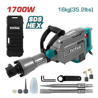 MARTILLO DEMOLEDOR 1700W 45 JOULES SDS HEX INDUSTRIAL TOTAL - 2