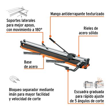 CORTADOR DE MAYÓLICA 100CM GRAN FORMATO C/MALETÍN TRUPER EXPERT - 3