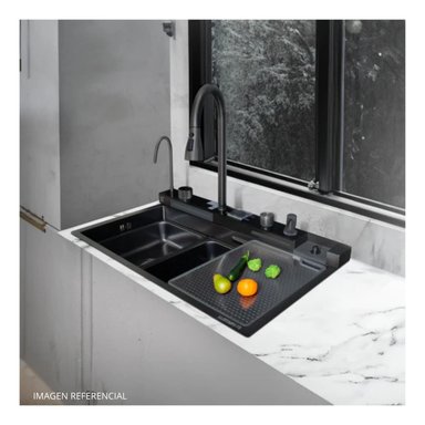 'LAVADERO DE COCINA MULTIFUNCIONAL ACERO INOX SMART PREMIUM INDUSTRIAL ALFA ALF-556 ' - 4