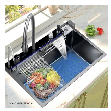 'LAVADERO DE COCINA MULTIFUNCIONAL ACERO INOX SMART PREMIUM INDUSTRIAL ALFA ALF-556 ' - 5
