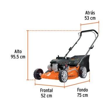 PODADORA CON MOTOR A GASOLINA DE 4 HP 18' DE CORTE TRUPER - 3