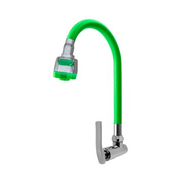 LLAVE CAÑO DE LAVADERO FLEXIBLE PARA PARED DOBLE CHORRO CYA