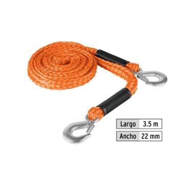 SOGA PARA REMOLQUE CON GANCHOS 3.5 M TRUPER - 2