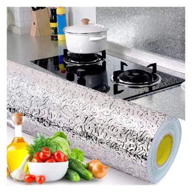 PAPEL ALUMINIO ADHESIVO X 3UND PARA COCINA 60CM X 5MTS - 5