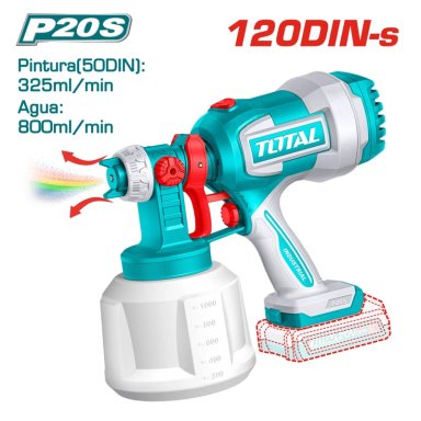 PISTOLA PARA PINTAR 20V 800ML + 1 CARGADOR + 1 BAT 2 AH - 2