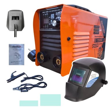 SOLDADORA INVERSORA 140A + MASCARA PARA SOLDAR REDBO