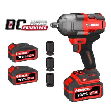 LLAVE DE IMPACTO 1000NM + 2 BATERIA 5AH Y CARGADOR 20V RANKOR