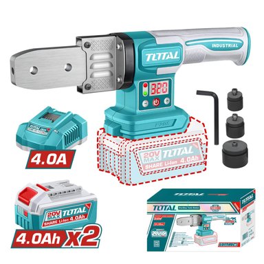 TERMOFUSORA 0-320° + 2 BATERIAS Y 1 CARGADOR 20V TOTAL