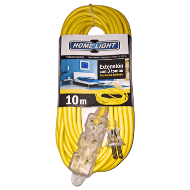 EXTENSION ELECTRICA VULCANIZADO 10 METROS HOME LIGHT