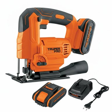 SIERRA CALADORA 20V + 2 BATERIAS 2AH + CARGADOR TRUPER