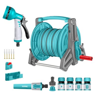 PISTOLA DE RIEGO 9 FUNCIONES + MANGUERA 20MTS + CONECTORES TOTAL