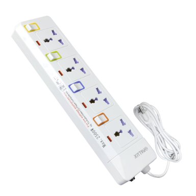 SUPRESOR DE PICO 4 TOMAS 3M CON TOMA A TIERRA OPALUX