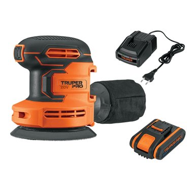 LIJADORA ROTO ORBITAL 5' 20V + 1 BATERIA 2AH + CARG TRUPER