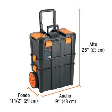 TALADRO PERCUTOR + CAJA DE HERRAMIENTAS 3 EN 1 CON RUEDAS TRUPER - 7