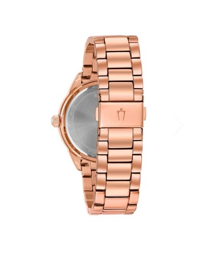 RELOJ BULOVA MUJER ANÁLOGO CRYSTAL CRISTAL SWAROVSKI ORO ROSA - 2