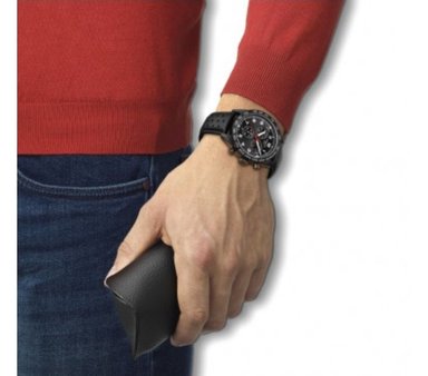 TISSOT PRS516 CRONOGRAFO CORREA CUERO NEGRO - 4