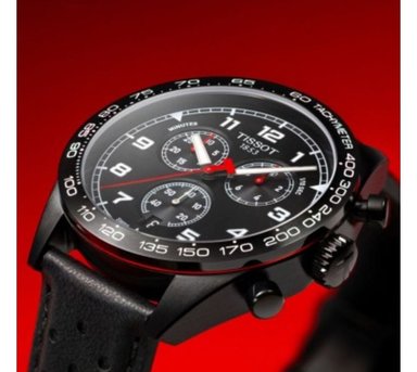 TISSOT PRS516 CRONOGRAFO CORREA CUERO NEGRO - 5