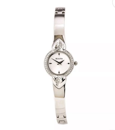 RELOJ BULOVA CRYSTAL CON COLLAR PLATEADO