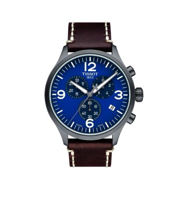 TISSOT CHRONO XL CORREA MARRON CARATULA AZUL