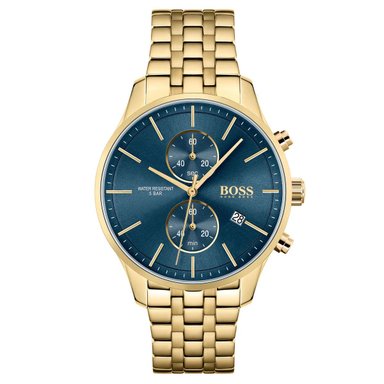 RELOJ HUGO BOSS ASSOCIATE DORADO CARATULA AZUL
