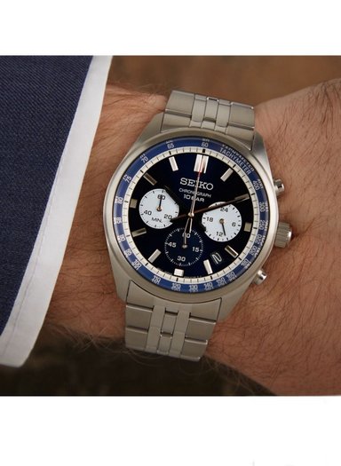 RELOJ SEIKO SSB427P1 CARATULA AZUL PANDA - 3