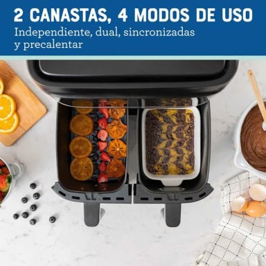 FREIDORA DE AIRE OSTER CKSTAF7MCDDF 7.6 LT DIGITAL DUAL CON RECUBRIMIENTO DIAMONDFORCE - 6