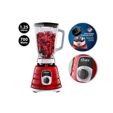 LICUADORA OSTER BLST4126R 3 VELOCIDADES CLÁSICA 1.25 LTS ROJO