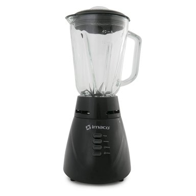 LICUADORA IMACO BL4125VN CON VASO VIDRIO 1.25 LTS 350 WATTS NEGRO