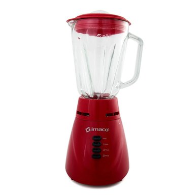 LICUADORA IMACO BL4125VR CON VASO VIDRIO 1.25 LTS 350 WATTS ROJO