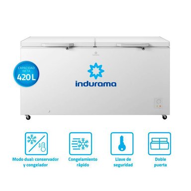 CONGELADORA INDURAMA DEFROST 420L CI-420BL BLANCO