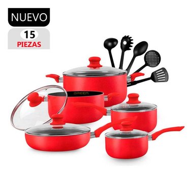 SET OLLAS FINEZZA FZ-1655T ROJO ANTIADHERENTES