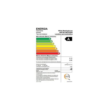 LAVADORA WESTINGHOUSE 16KG SUPERIOR SEMIAUTOMÁTICA WWTM16M2XSWW - 5