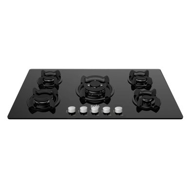 COCINA EMPOTRABLE A GAS GLP SOLE 5 HORNILLAS NEGRO 86CM SOLCO033 - 4