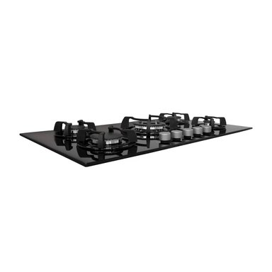 COCINA EMPOTRABLE A GAS GLP SOLE 5 HORNILLAS NEGRO 86CM SOLCO033 - 5