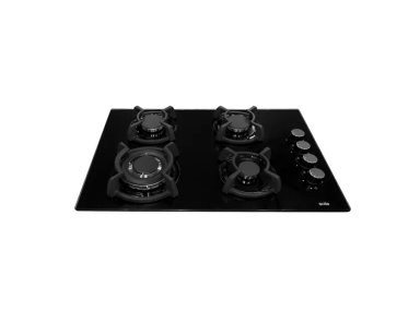 COCINA EMPOTRABLE A GAS GLP/GN SOLE 4 HORNILLAS 65CM VIDRIO TEMPLADO SOLCOO47V3 SOLCO047V3