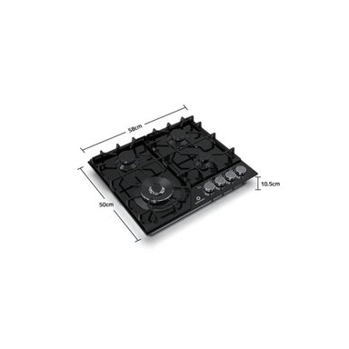 COMBO INDURAMA COCINA EGASI-604CGNE Y CAMPANA CEI-602NE - 4