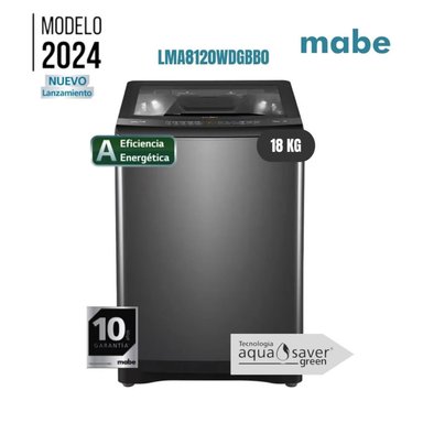 LAVADORA MABE CARGA SUPERIOR 18 KG DIRECT MOTION LMA8120WDGBB0 DIAMOND GRAY.